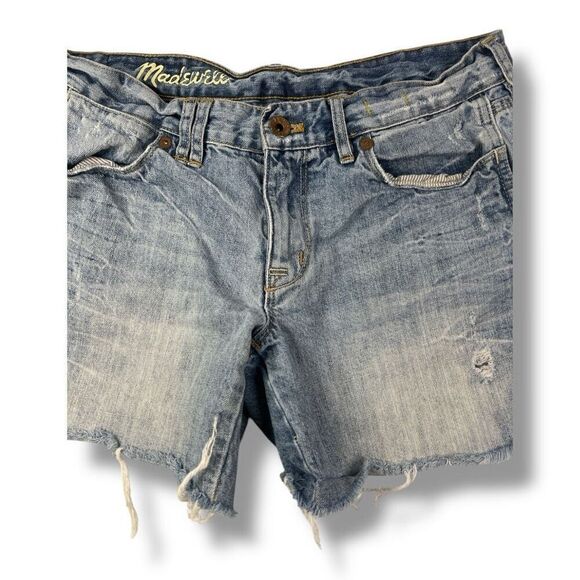 Madewell Distressed Cut Off Denim Shorts Size 26 - Picture 3 of 6